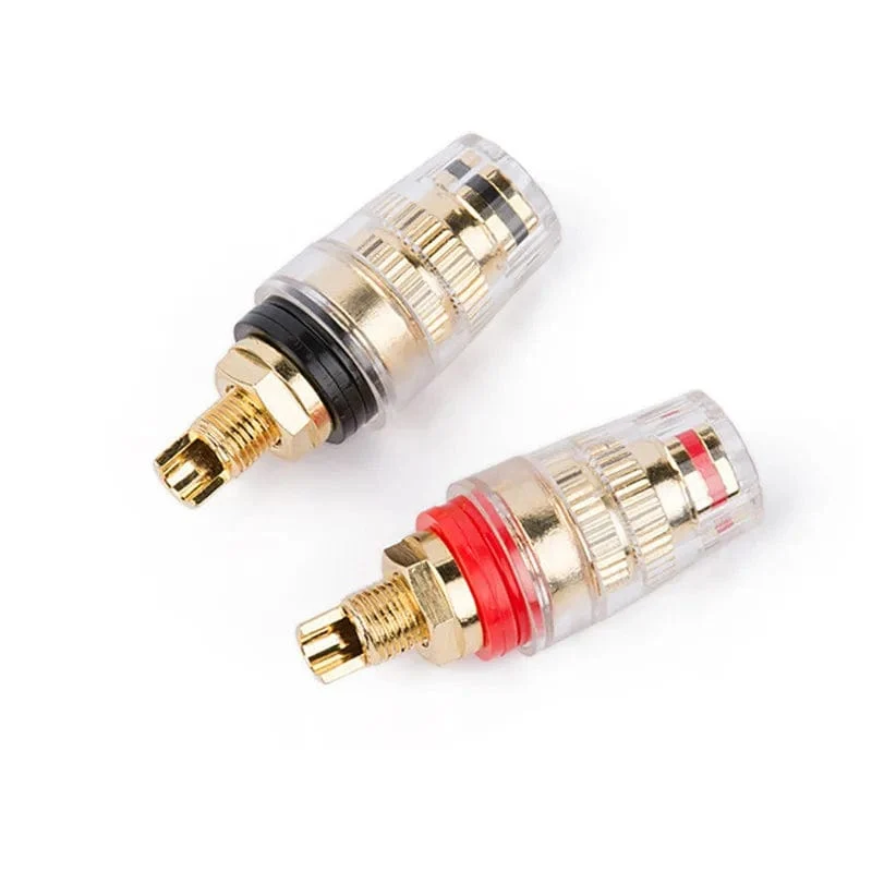 Binding Post Bananenstecker Buchse Vergoldet Lautsprecher Terminal Verstärker Audio Stecker Unterhaltungselektronik Massiv Hartkupfer