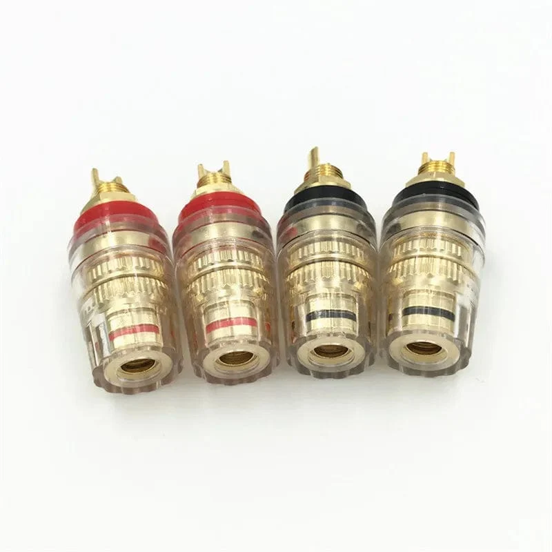 Binding Post Bananenstecker Buchse Vergoldet Lautsprecher Terminal Verstärker Audio Stecker Unterhaltungselektronik Massiv Hartkupfer