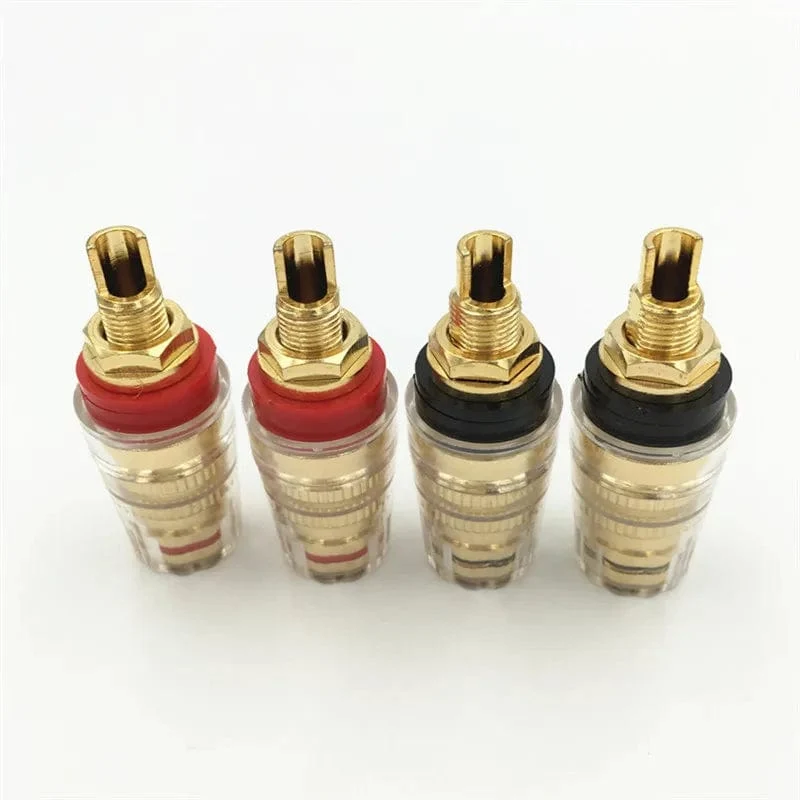 Binding Post Bananenstecker Buchse Vergoldet Lautsprecher Terminal Verstärker Audio Stecker Unterhaltungselektronik Massiv Hartkupfer