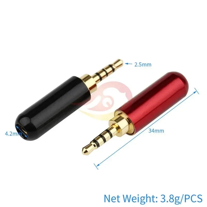 Großhandel Jack 2 5 mm Kopfhörerstecker 4-poliger Audio-2.5-mm-Anschluss Unterhaltungselektronik DIY Upgraded Kopfhörerkabel Metalllegierung