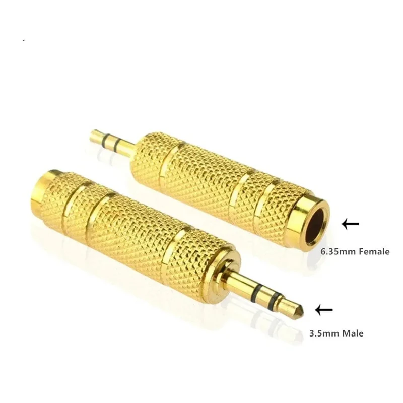 Jack 3.5mm zu 6.5mm Audio Adapter 3 Pole AUX Konverter 6.35 zu 3.5 Adaptador Männlich Weamale Stecker Verbraucher Elektronik