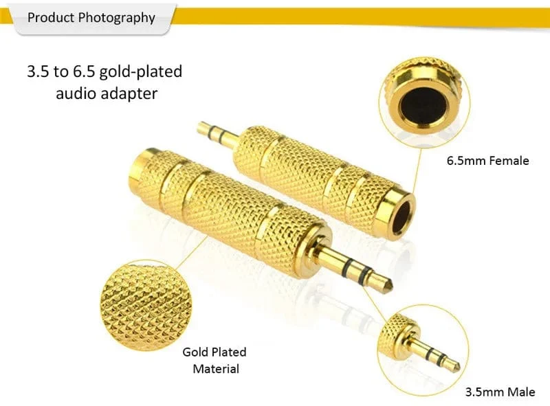Jack 3.5mm zu 6.5mm Audio Adapter 3 Pole AUX Konverter 6.35 zu 3.5 Adaptador Männlich Weamale Stecker Verbraucher Elektronik