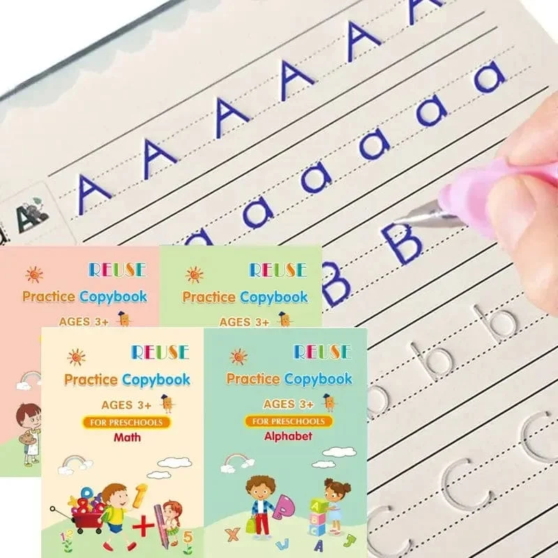 Wiederverwendbares Copybook, Zeichenspielzeug für Kinder, Montessori-Stiftkontrolle, Training, Schreiben, Aufkleber, Lernen, pädagogisches Spielzeug, Kindergeschenk
