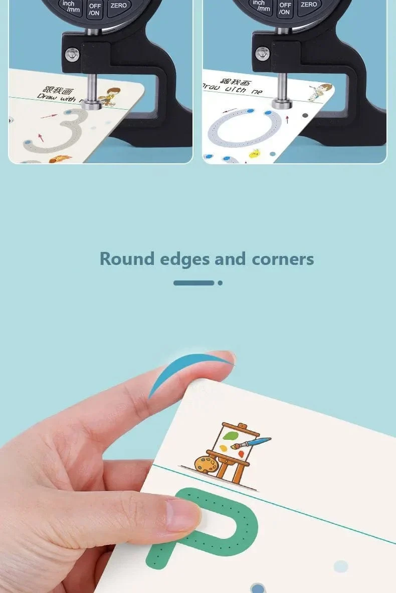 Magisches Nachzeichnen-Arbeitsbuch Montessori-Bücher für Kinder, Training zur Stiftkontrolle, wiederverwendbares Kalligraphie-Heft für Kinder, pädagogisch