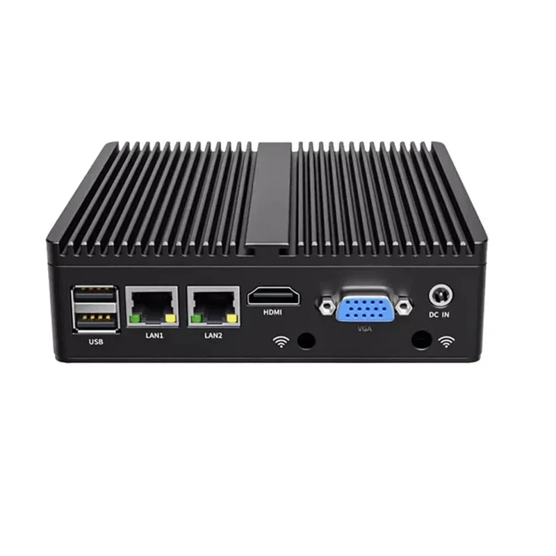 Metallgehäuse Mini-PC Intel N2840 Desktop-Computer Pfsense DDR3L Msata SSD 2Lan 2COM VGA HD-Display