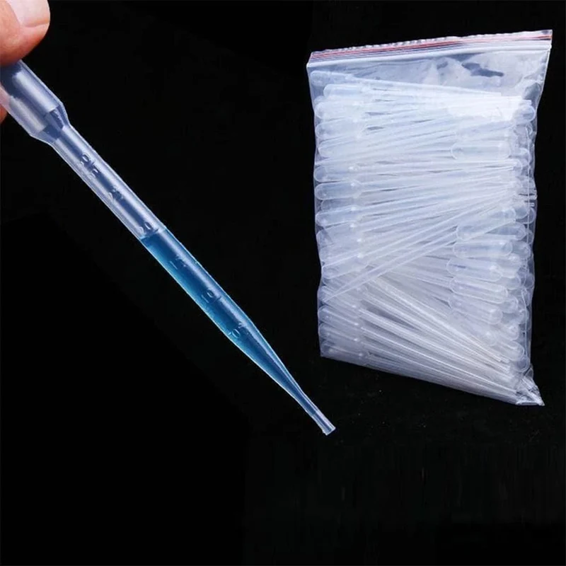50 Stück Laborpipetten aus Kunststoff, Einweg-Transfer-Pasteurpipetten, Make-up-Tools, Pipette, durchsichtiges Experimentierzubehör für das Labor