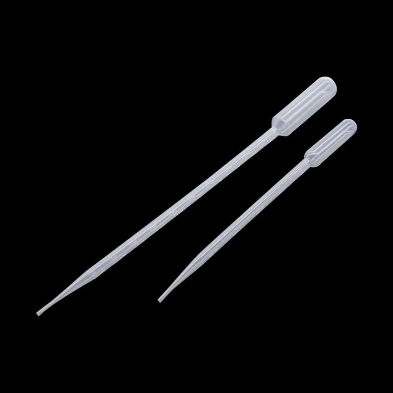 100 Stücke 0.2/0.5/1/2/3/5/10 ML Laborpipette Kunststoff Einweg graduierte Pasteurpipette Dropper Polyethylen Makeup Tools