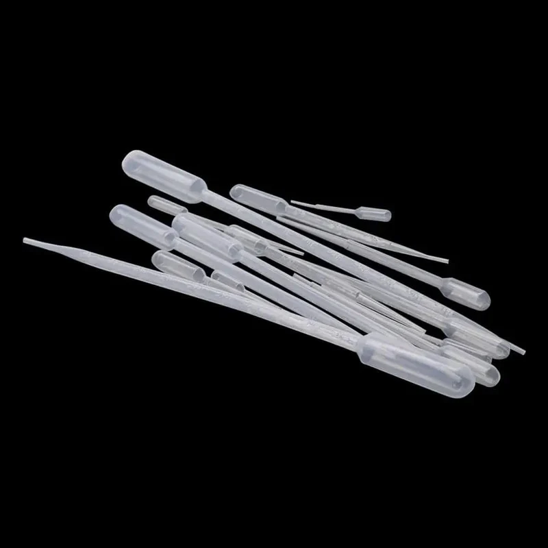 100 Stücke 0.2/0.5/1/2/3/5/10 ML Laborpipette Kunststoff Einweg graduierte Pasteurpipette Dropper Polyethylen Makeup Tools