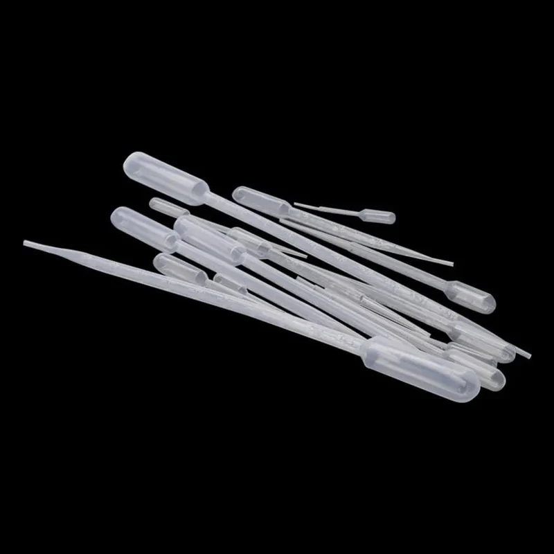 100 Stücke 0.2/0.5/1/2/3/5/10 ML Laborpipette Kunststoff Einweg graduierte Pasteurpipette Dropper Polyethylen Makeup Tools