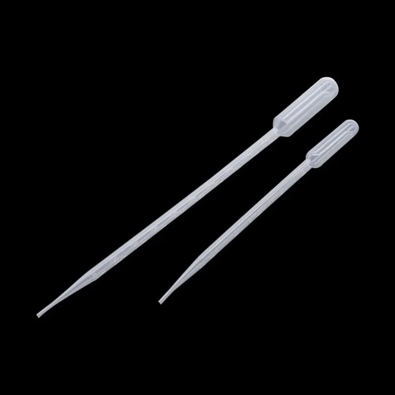 100 Stücke 0.2/0.5/1/2/3/5/10 ML Laborpipette Kunststoff Einweg graduierte Pasteurpipette Dropper Polyethylen Makeup Tools