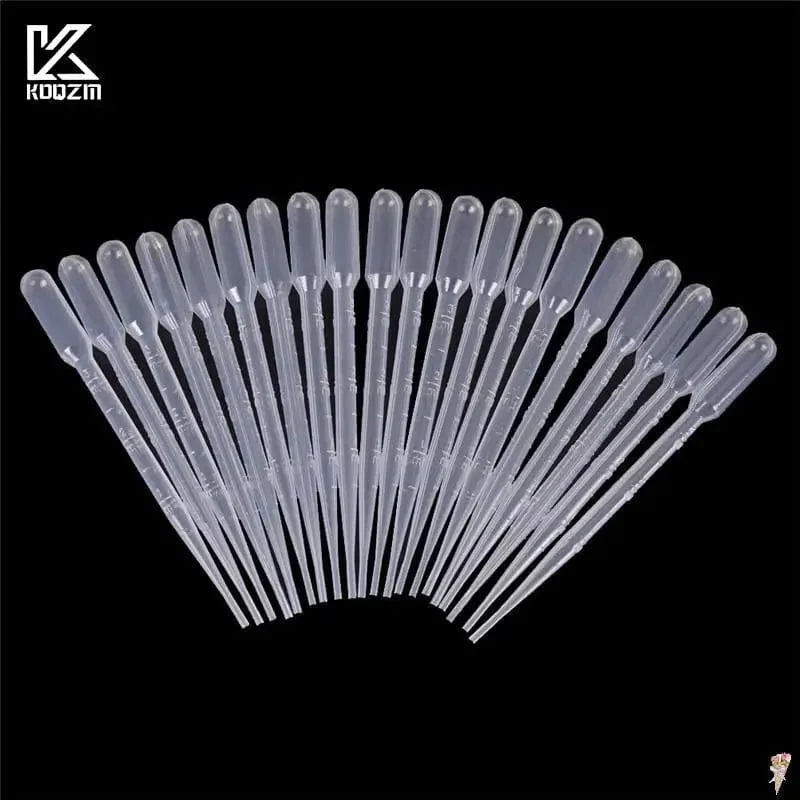 10/20 STK Transferpipetten 3 ml Transparente Kunststoffpipetten Einweg Sichere Augenpipette Transfer Messpipetten Laborbedarf
