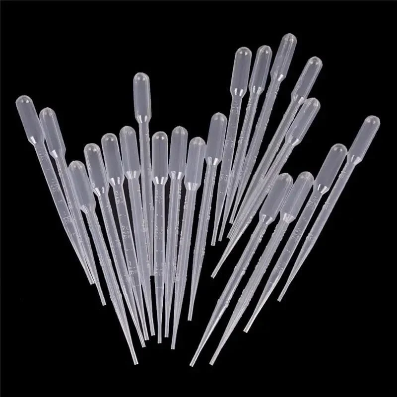 10/20 STK Transferpipetten 3 ml Transparente Kunststoffpipetten Einweg Sichere Augenpipette Transfer Messpipetten Laborbedarf