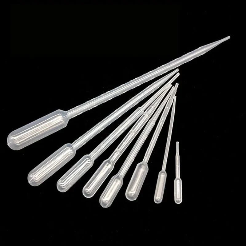 10 Stück 0.2/0.5/1/2/3/5/10ML Laborpipette Kunststoff Einweg Messbehälter Flüssigkeitstropfer Ausrüstung Stroh