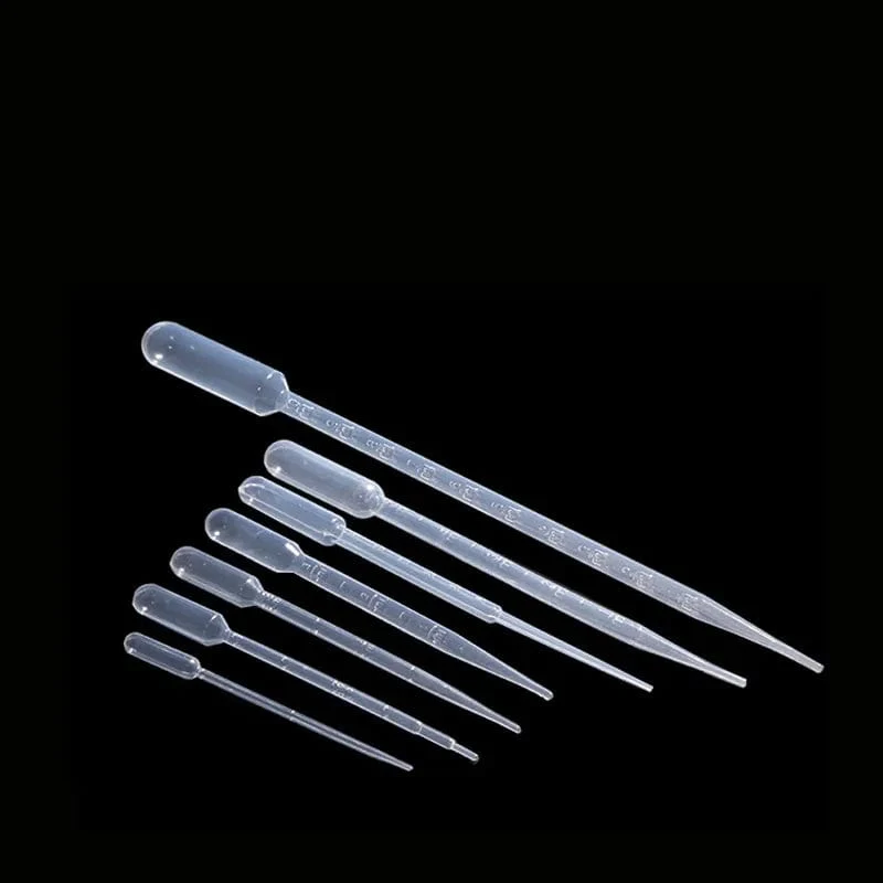 10 Stück 0.2/0.5/1/2/3/5/10ML Laborpipette Kunststoff Einweg Messbehälter Flüssigkeitstropfer Ausrüstung Stroh