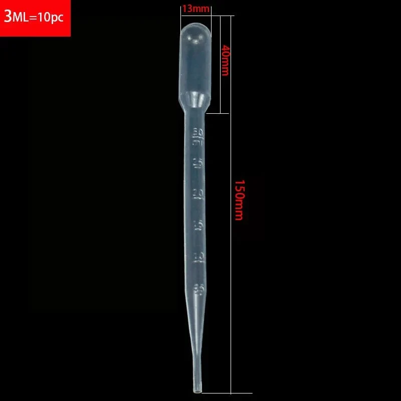 10 Stück 0.2/0.5/1/2/3/5/10ML Laborpipette Kunststoff Einweg Messbehälter Flüssigkeitstropfer Ausrüstung Stroh