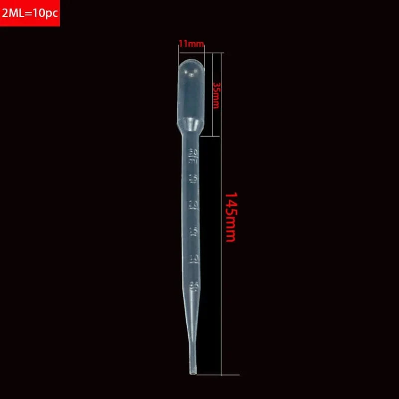 10 Stück 0.2/0.5/1/2/3/5/10ML Laborpipette Kunststoff Einweg Messbehälter Flüssigkeitstropfer Ausrüstung Stroh