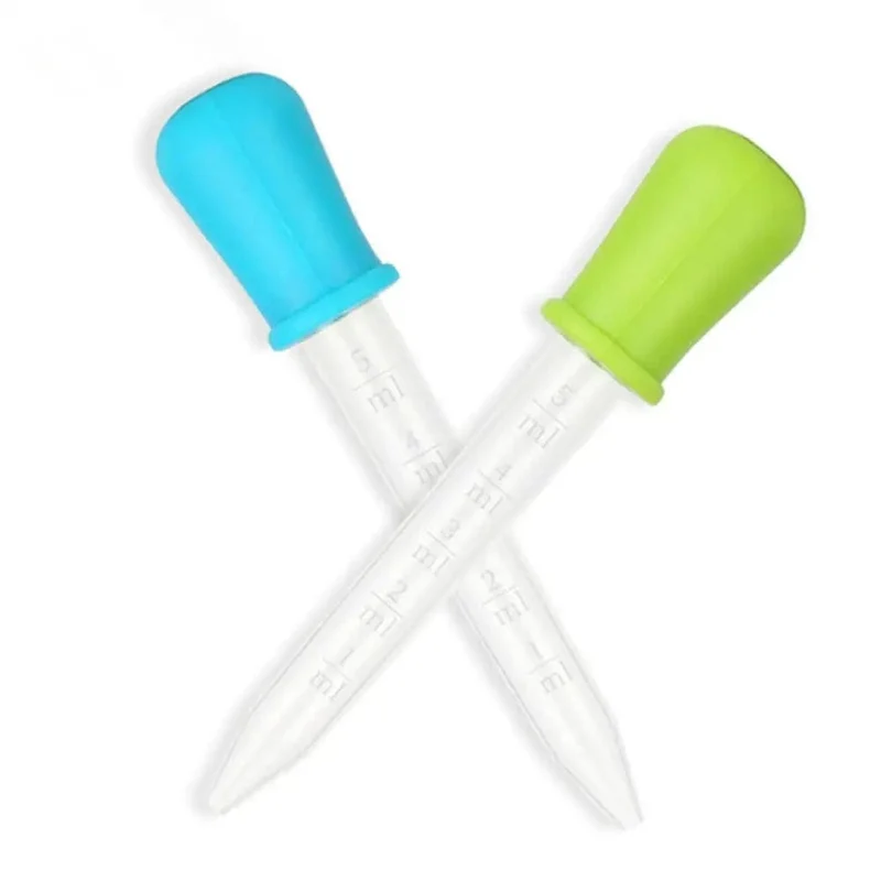 5ml kleine Silikon-Kunststoff-Pipette Dropper Fütterung Medizin Flüssigkeit Auge Ohr Pipette Dropper Schule Labor Experiment liefert