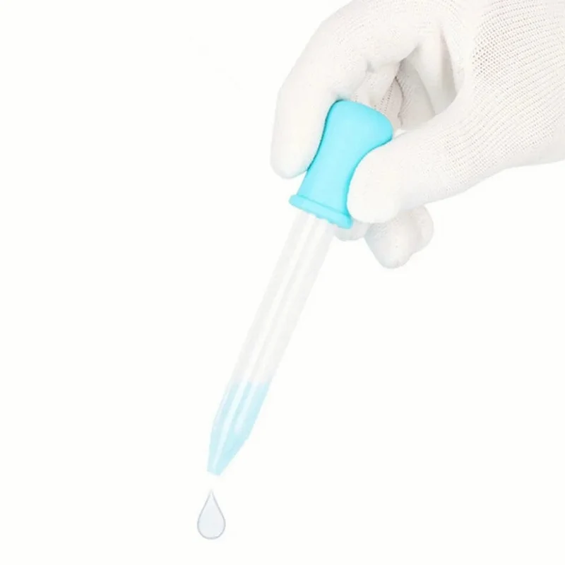 5ml kleine Silikon-Kunststoff-Pipette Dropper Fütterung Medizin Flüssigkeit Auge Ohr Pipette Dropper Schule Labor Experiment liefert