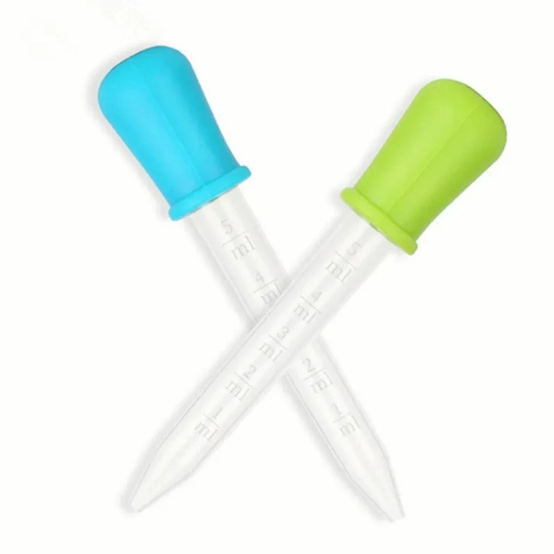 5ml kleine Silikon-Kunststoff-Pipette Dropper Fütterung Medizin Flüssigkeit Auge Ohr Pipette Dropper Schule Labor Experiment liefert