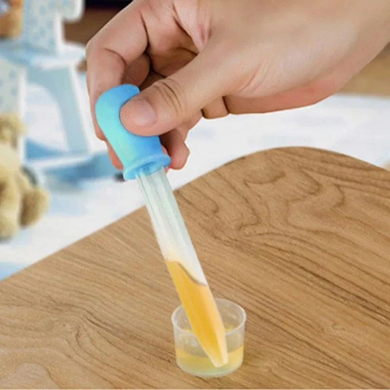 5ml kleine Silikon-Kunststoff-Pipette Dropper Fütterung Medizin Flüssigkeit Auge Ohr Pipette Dropper Schule Labor Experiment liefert