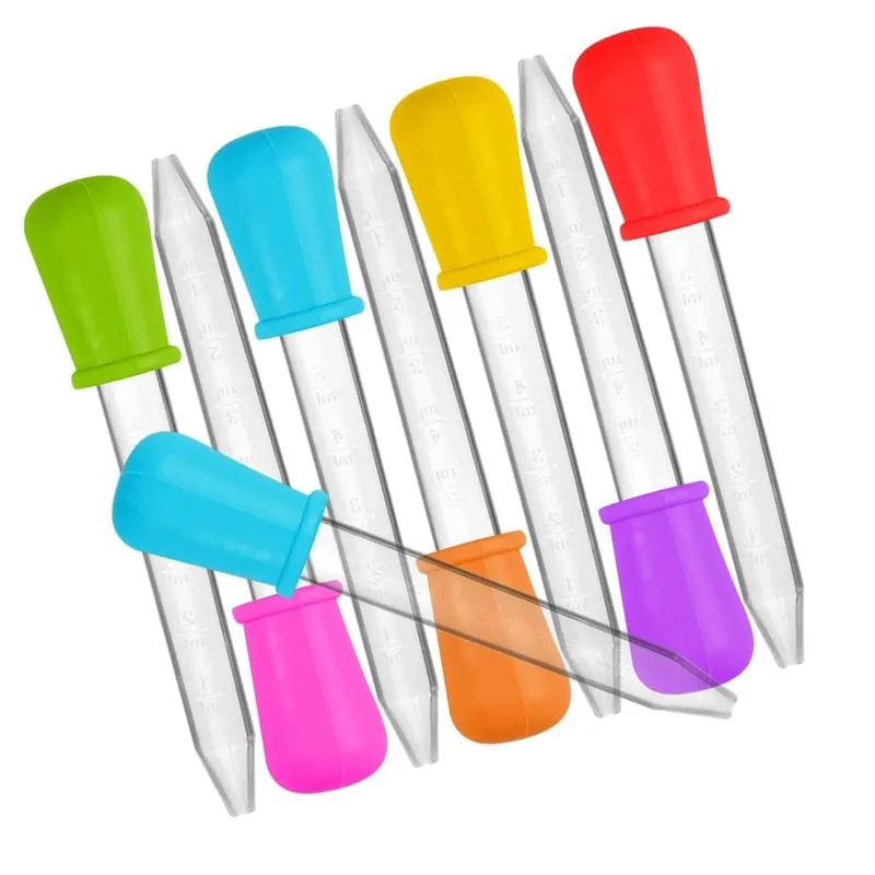 5ml kleine Silikon-Kunststoff-Pipette Dropper Fütterung Medizin Flüssigkeit Auge Ohr Pipette Dropper Schule Labor Experiment liefert