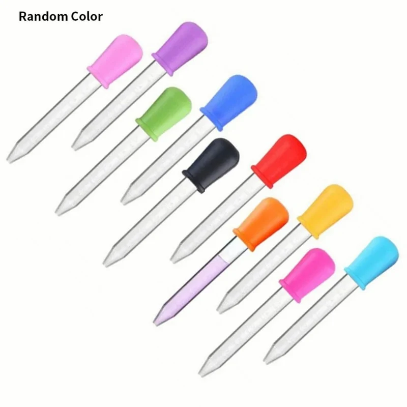 5ml kleine Silikon-Kunststoff-Pipette Dropper Fütterung Medizin Flüssigkeit Auge Ohr Pipette Dropper Schule Labor Experiment liefert