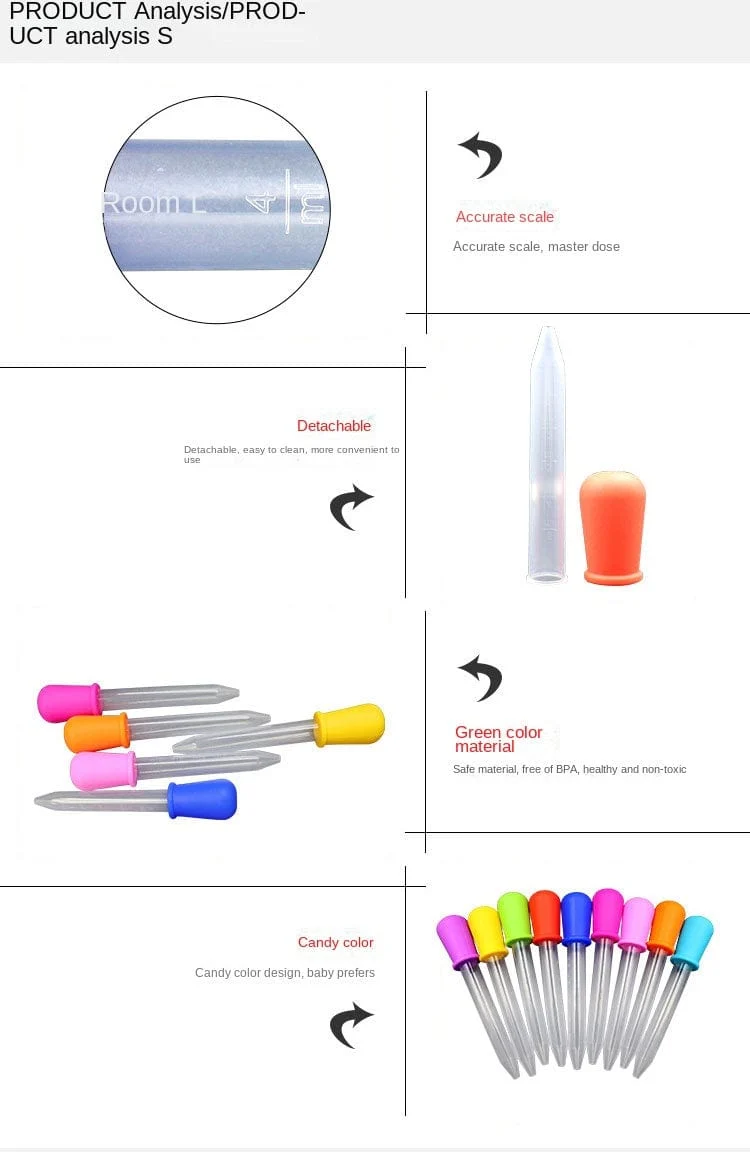 10 Teile/satz 5ml Silikon Kunststoff Pipette Schule Labor Experiment Liefert Dropper Fütterung Medizin Flüssigkeit Auge Ohr Pipette Dropper