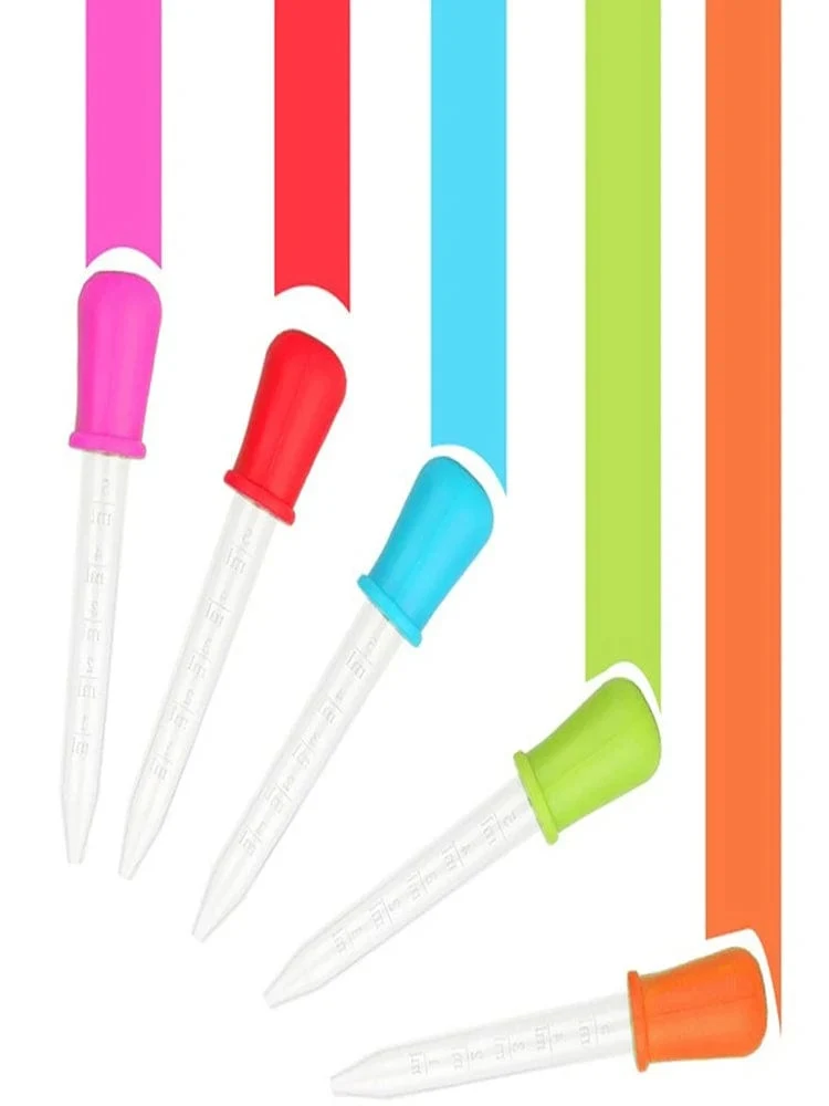 10 Teile/satz 5ml Silikon Kunststoff Pipette Schule Labor Experiment Liefert Dropper Fütterung Medizin Flüssigkeit Auge Ohr Pipette Dropper