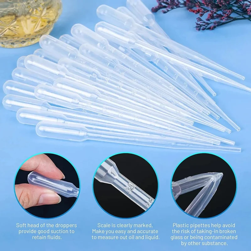 100 Teile/los Labor Pipette 1ml 2ml 3ml 5ml Kunststoff Einweg Absolvierte Container Flüssigkeit Dropper Ausrüstung Stroh Make-Up-Tools