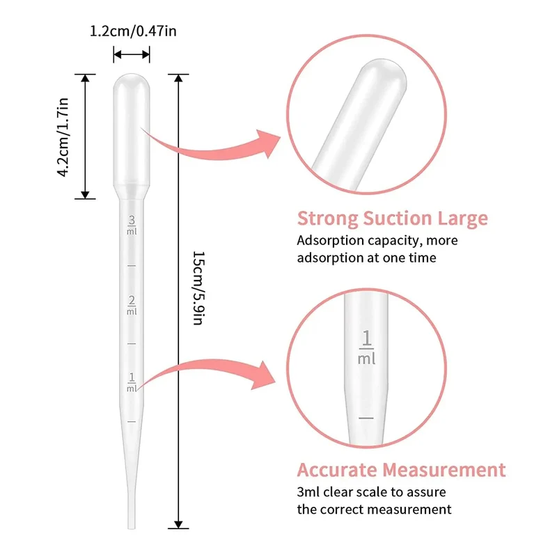 100 Teile/los Labor Pipette 1ml 2ml 3ml 5ml Kunststoff Einweg Absolvierte Container Flüssigkeit Dropper Ausrüstung Stroh Make-Up-Tools