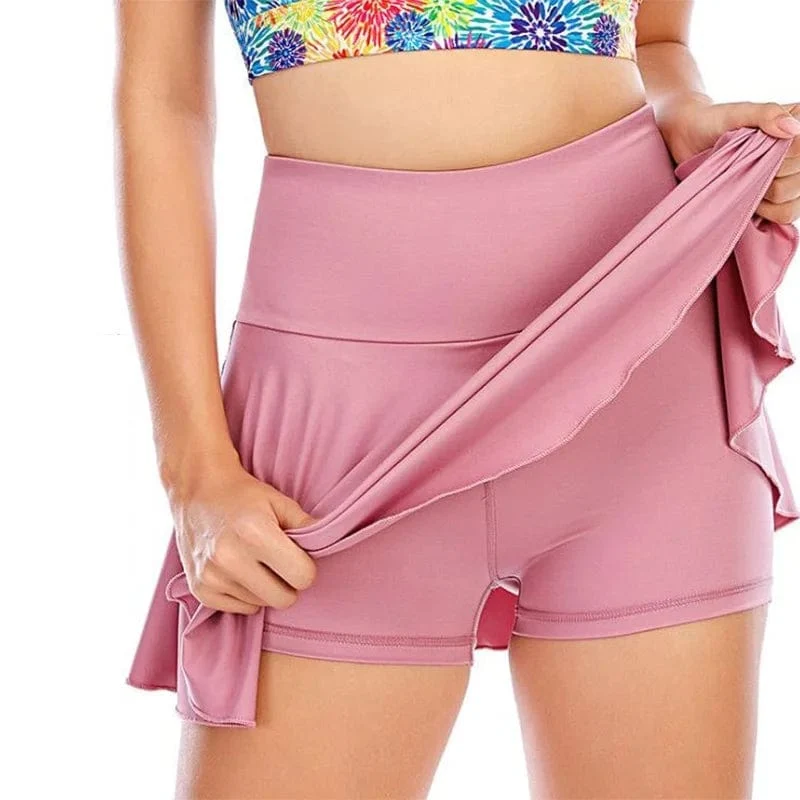 Cloud Hide Tennisröcke für Damen, Sport, Golf, Faltenrock, Fitness-Shorts, hohe Taille, sportlich, schnelltrocknend, Laufshorts, Sport-Skort