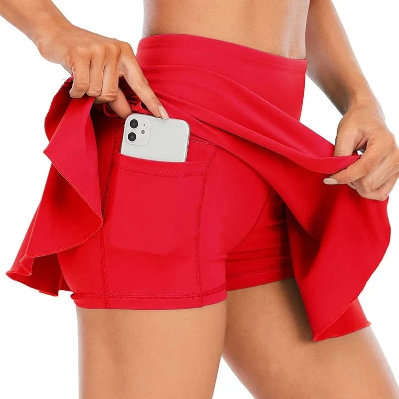 Cloud Hide Tennisröcke für Damen, Sport, Golf, Faltenrock, Fitness-Shorts, hohe Taille, sportlich, schnelltrocknend, Laufshorts, Sport-Skort