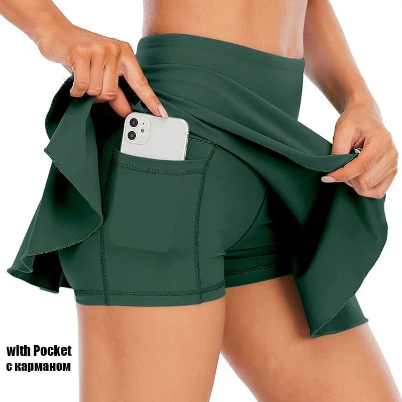 Cloud Hide Tennisröcke für Damen, Sport, Golf, Faltenrock, Fitness-Shorts, hohe Taille, sportlich, schnelltrocknend, Laufshorts, Sport-Skort