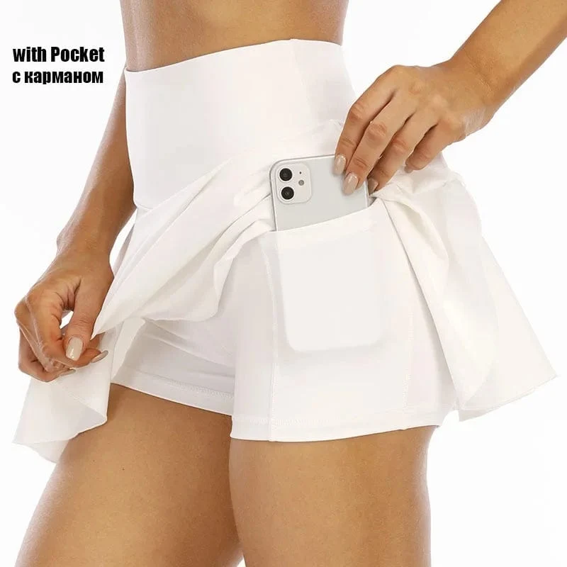 Cloud Hide Tennisröcke für Damen, Sport, Golf, Faltenrock, Fitness-Shorts, hohe Taille, sportlich, schnelltrocknend, Laufshorts, Sport-Skort
