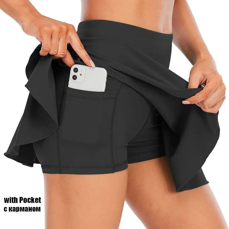 Cloud Hide Tennisröcke für Damen, Sport, Golf, Faltenrock, Fitness-Shorts, hohe Taille, sportlich, schnelltrocknend, Laufshorts, Sport-Skort