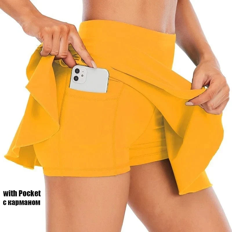 Cloud Hide Tennisröcke für Damen, Sport, Golf, Faltenrock, Fitness-Shorts, hohe Taille, sportlich, schnelltrocknend, Laufshorts, Sport-Skort