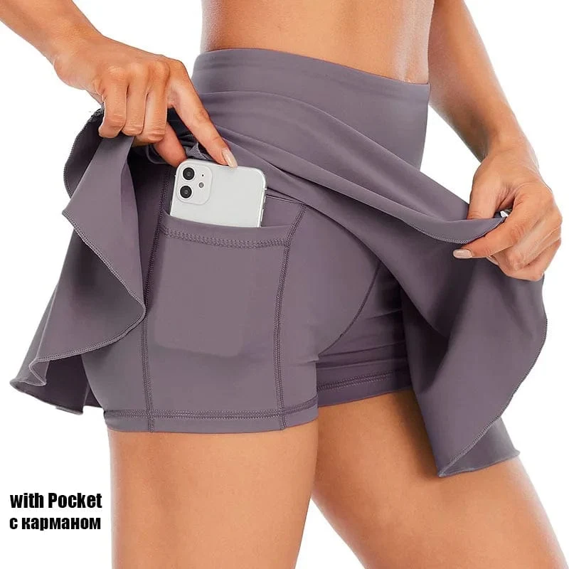 Cloud Hide Tennisröcke für Damen, Sport, Golf, Faltenrock, Fitness-Shorts, hohe Taille, sportlich, schnelltrocknend, Laufshorts, Sport-Skort