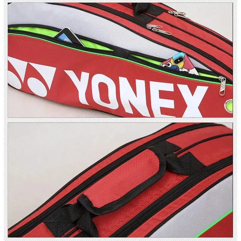 YONEX Original Badminton-Tasche für maximal 3 Schläger mit Schuhfach, Federball-Schläger-Sporttasche für Männer oder Frauen 9332bag