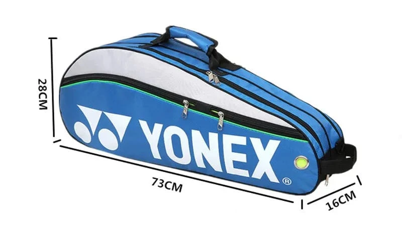 YONEX Original Badminton-Tasche für maximal 3 Schläger mit Schuhfach, Federball-Schläger-Sporttasche für Männer oder Frauen 9332bag