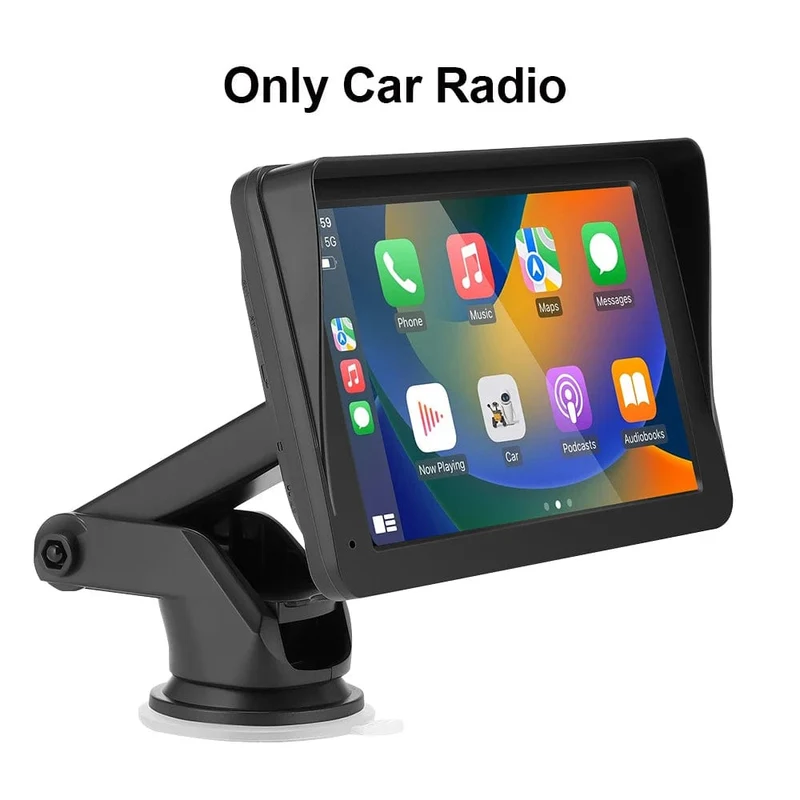 Tragbares Autoradio, Multimedia-Video-Player, kabellos, CarPlay, Android Auto, 7-Zoll-Touchscreen, mit AUX-FM für Rückfahrkamera