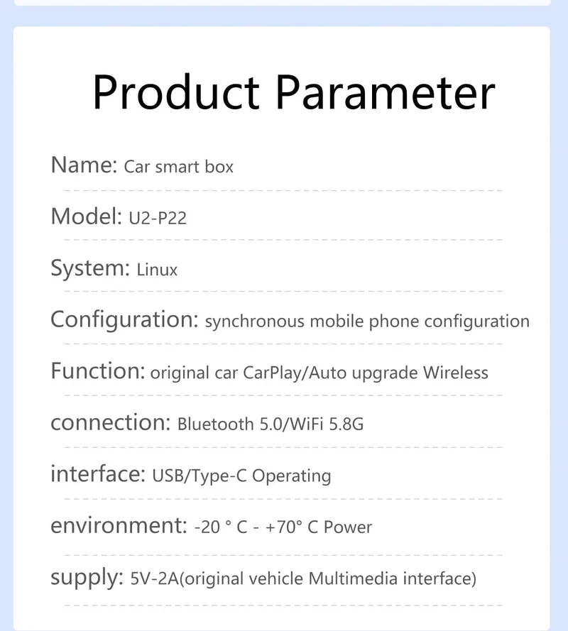 MINI Wireless Carplay 2-in-1-Adapter, automatisch verkabelt mit Wireless Carplay Android Auto USB AI Box Plug & Play, geeignet für OEM-Autos