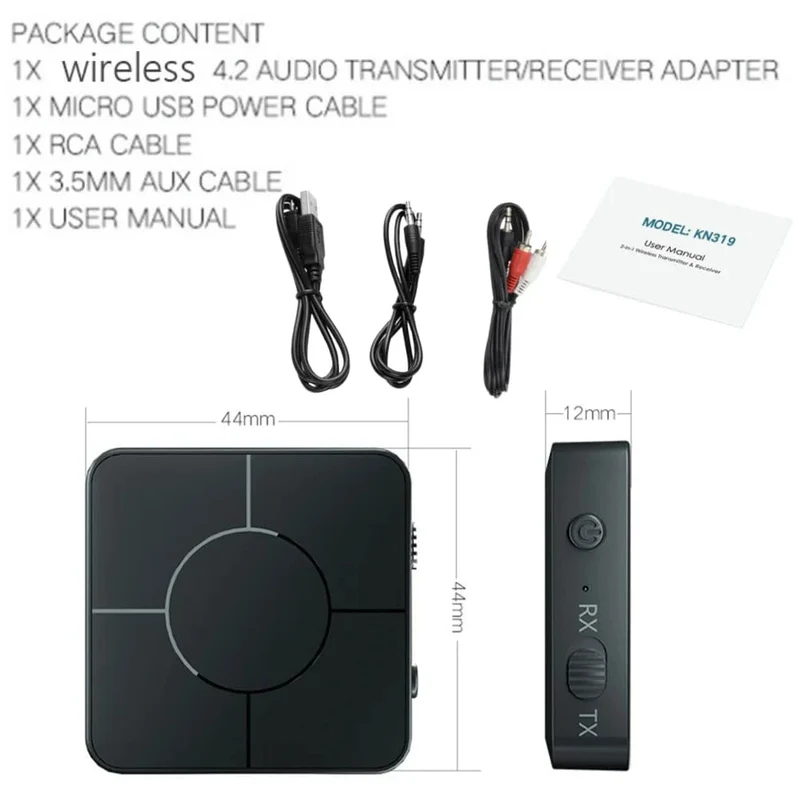 Audio Sender Empfänger Bluetooth-kompatibel 5.0 RCA Drahtlose Musik Audio Adapter mit Mic für PC TV Auto Intelligente System