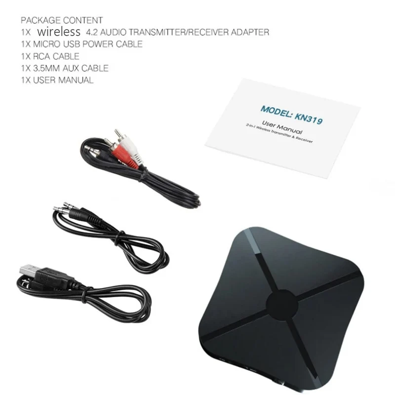 Audio Sender Empfänger Bluetooth-kompatibel 5.0 RCA Drahtlose Musik Audio Adapter mit Mic für PC TV Auto Intelligente System