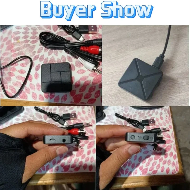 Audio Sender Empfänger Bluetooth-kompatibel 5.0 RCA Drahtlose Musik Audio Adapter mit Mic für PC TV Auto Intelligente System