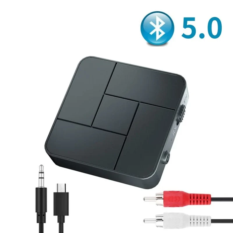 Audio Sender Empfänger Bluetooth-kompatibel 5.0 RCA Drahtlose Musik Audio Adapter mit Mic für PC TV Auto Intelligente System