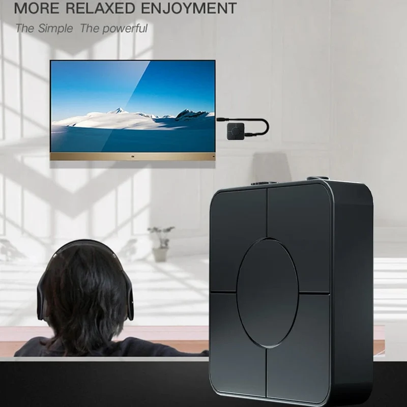 Audio Sender Empfänger Bluetooth-kompatibel 5.0 RCA Drahtlose Musik Audio Adapter mit Mic für PC TV Auto Intelligente System