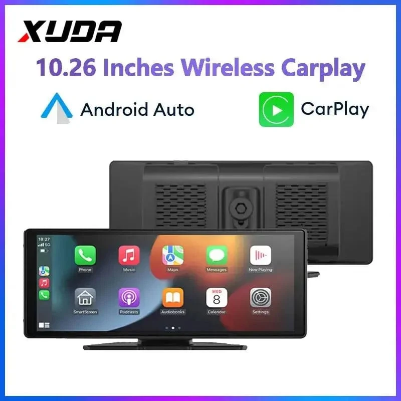 XUDA Universal 10.26 Zoll Autoradio Multimedia WIFI Video Player Kabelloses Carplay & Android Auto für Apple oder Android MP5 Player