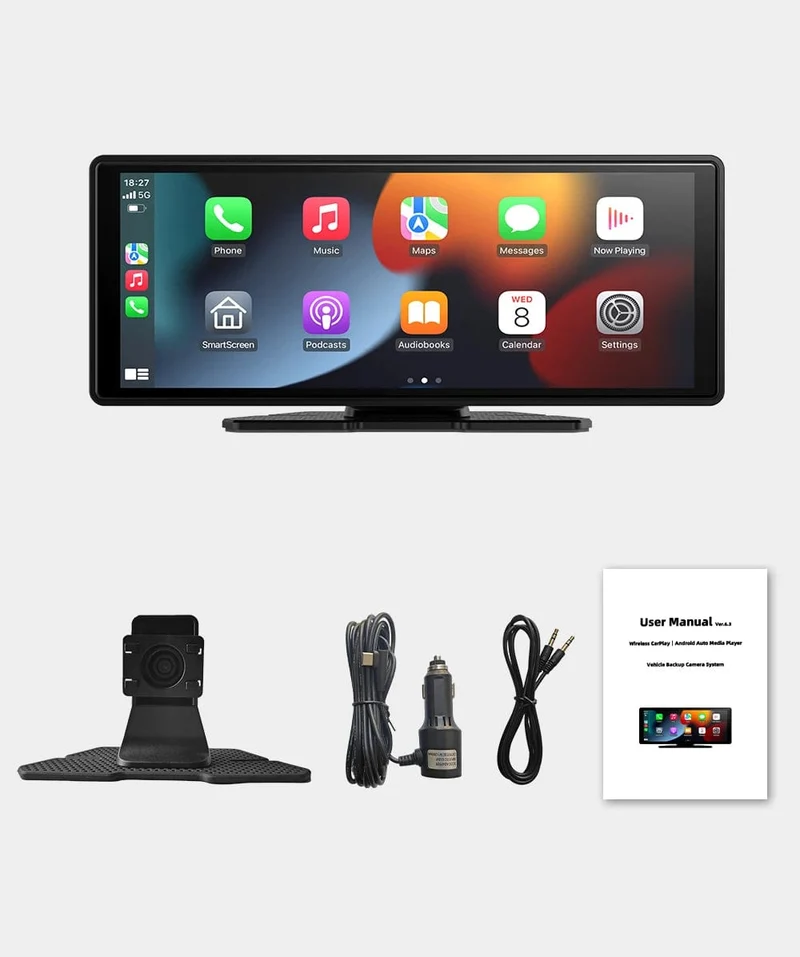 XUDA Universal 10.26 Zoll Autoradio Multimedia WIFI Video Player Kabelloses Carplay & Android Auto für Apple oder Android MP5 Player