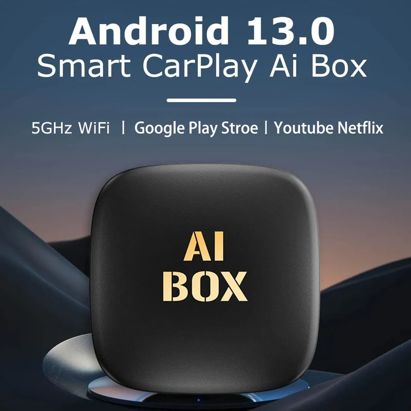 2024 Android 13 Smart Box Android Auto Drahtloser Carplay-Adapter Eingebauter Play Store für Youtube Nexflit Auto-Intelligenzsysteme