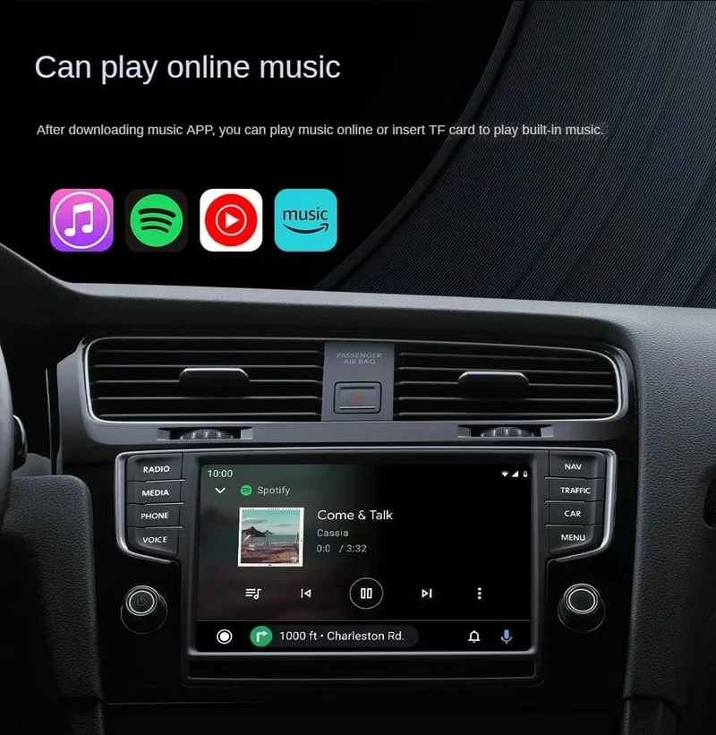 2024 Android 13 Smart Box Android Auto Drahtloser Carplay-Adapter Eingebauter Play Store für Youtube Nexflit Auto-Intelligenzsysteme